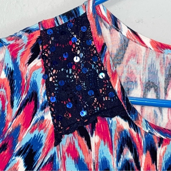 JUSTICE Girls Cold Shoulder Multi Colored Layered Ruffled Dress size 10 - Picture 4 of 16